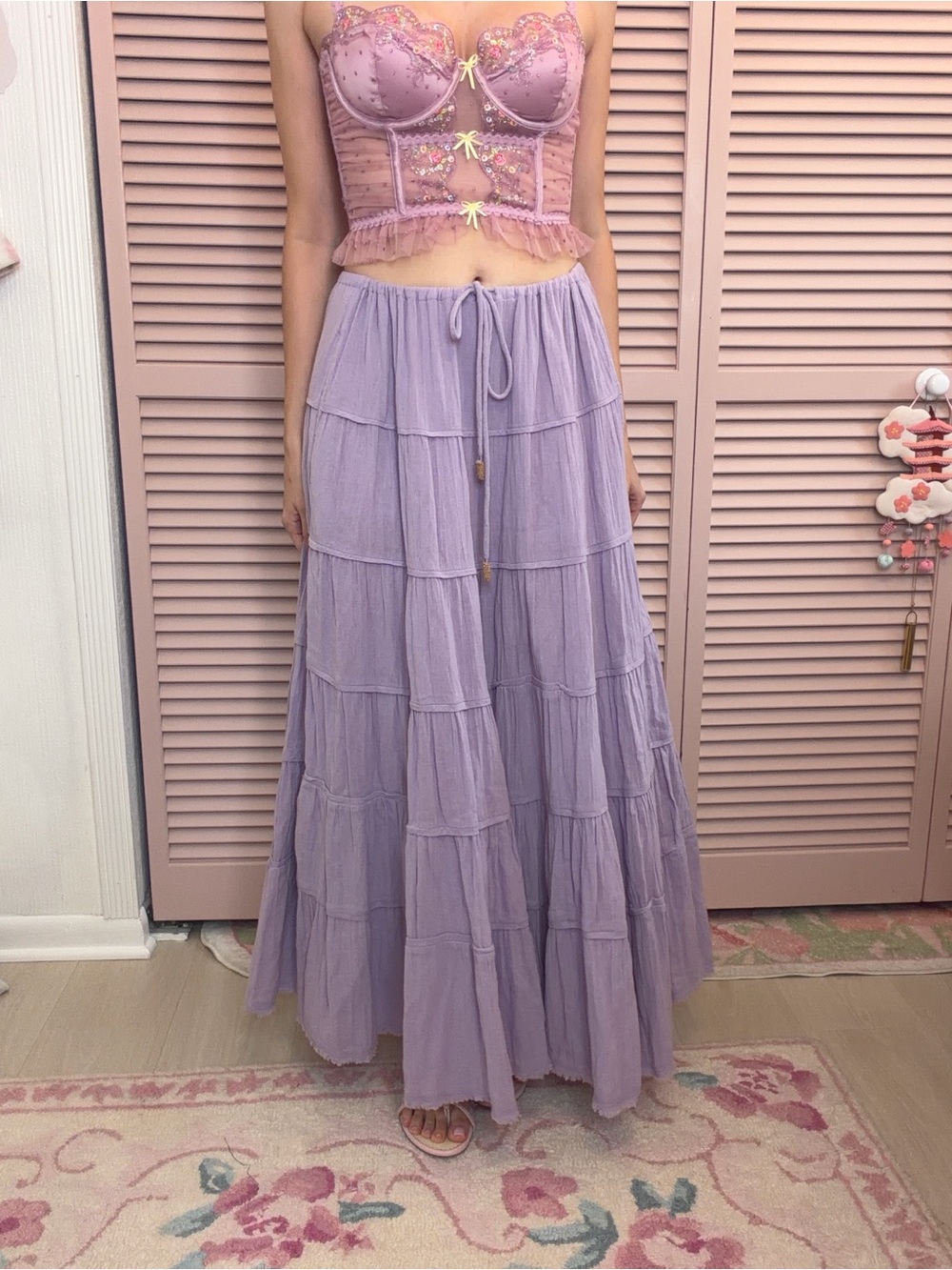 Free People Purple Maxi Skirt